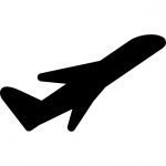flugzeug schwarze silhouette starten ios 7 schnittstelle symbol_318 35541